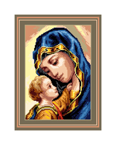 Schemat do haftu Madonna z Dzieciątkiem