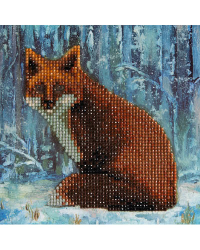 Zestaw do diamond painting kartka - Lis