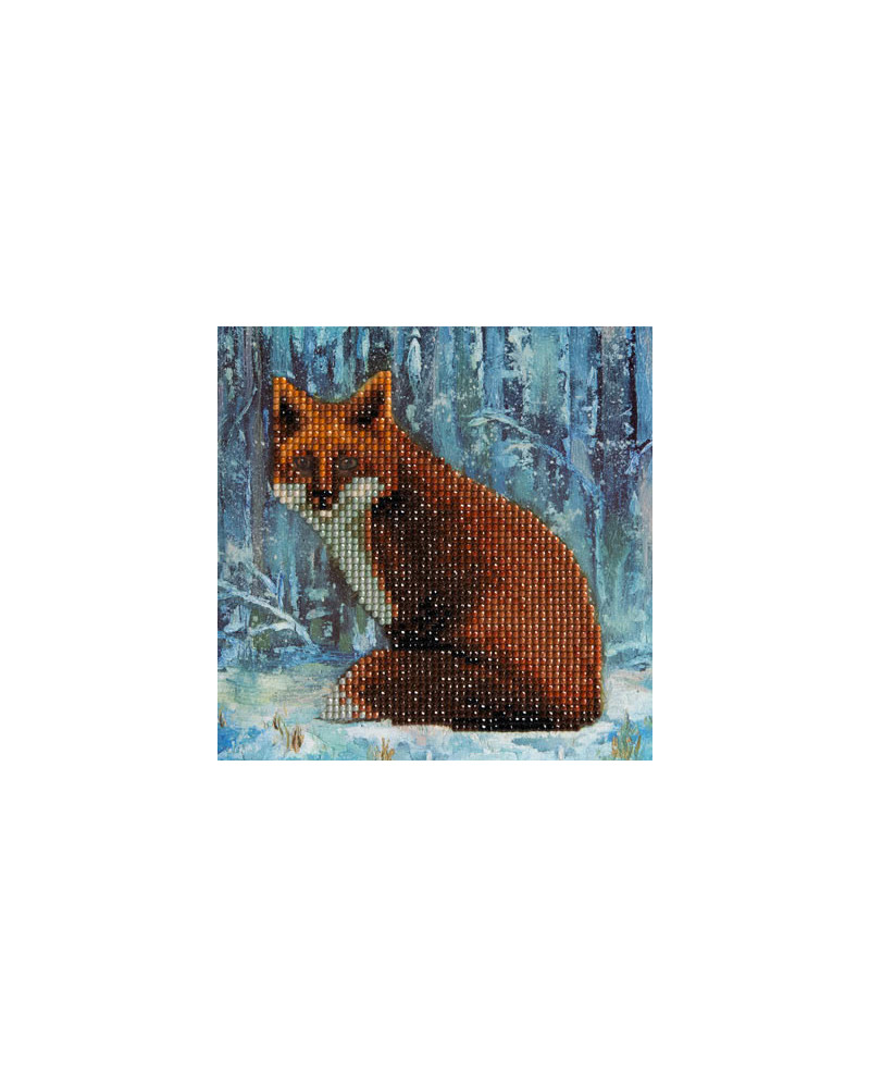 Zestaw do diamond painting kartka - Lis
