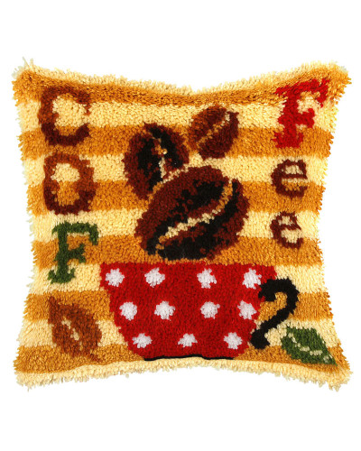 Zestaw latch - hook poduszka - Coffee