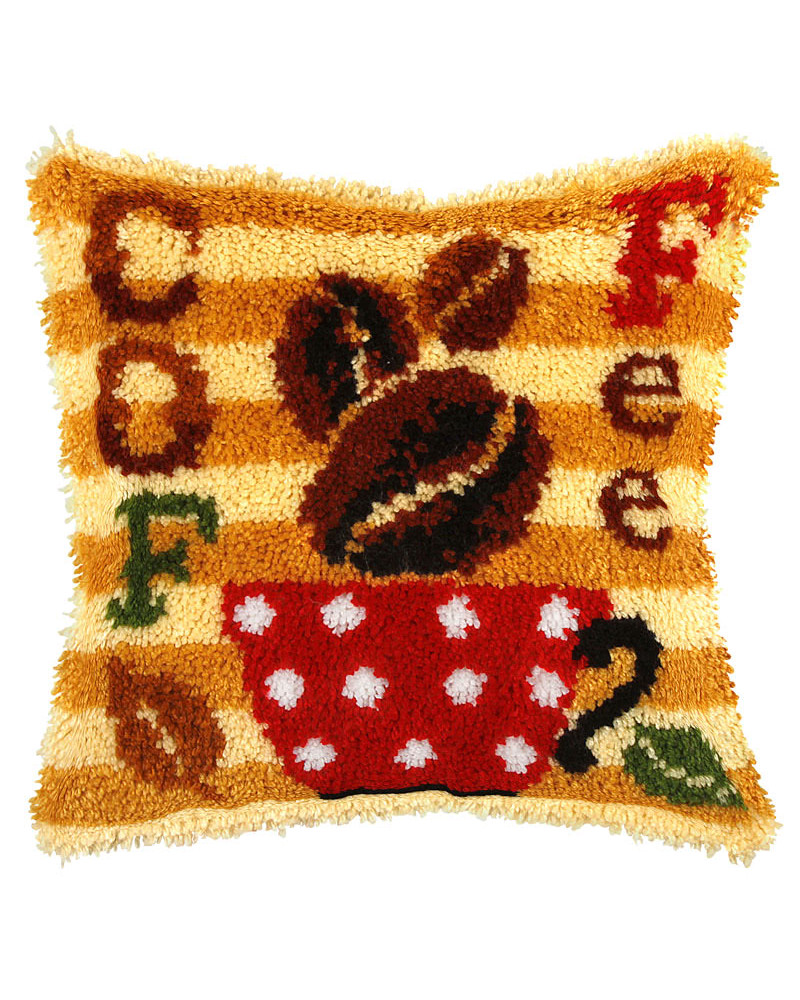 Zestaw latch - hook poduszka - Coffee