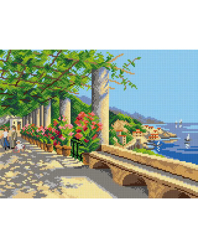 Kanwa z nadrukiem Antonietta Brandeis - Widok na Amalfi