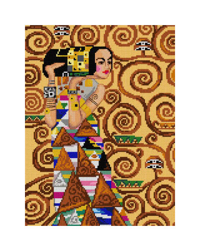 Kanwa z nadrukiem G. Klimt - Drzewo życia (fragment 1)
