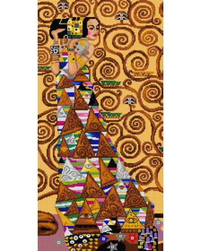 Kanwa z nadrukiem G. Klimt - Drzewo życia Tryptyk 1