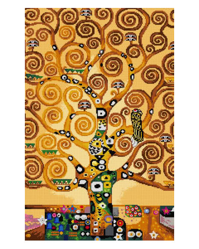 Kanwa z nadrukiem G. Klimt - Drzewo życia Tryptyk 2