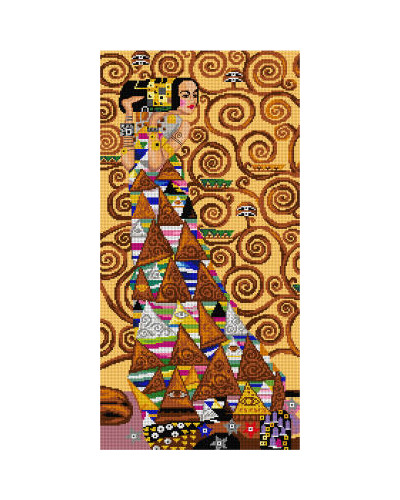 Schemat do haftu G. Klimt Drzewo życia Tryptyk 1