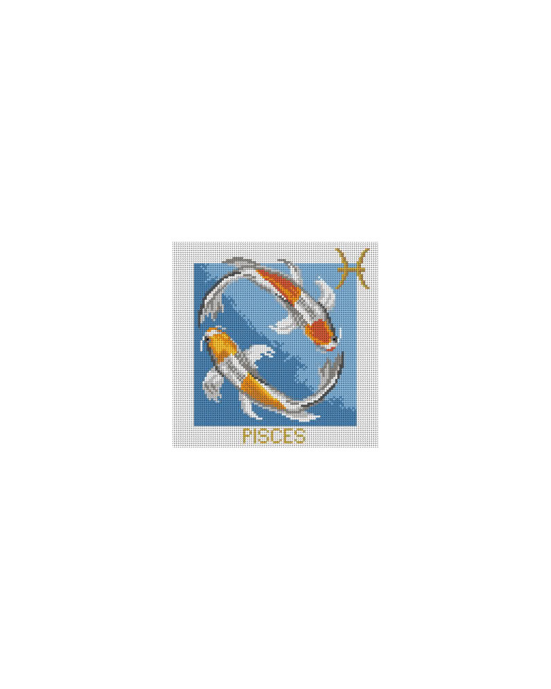 Schemat do haftu Znaki zodiaku - Ryby
