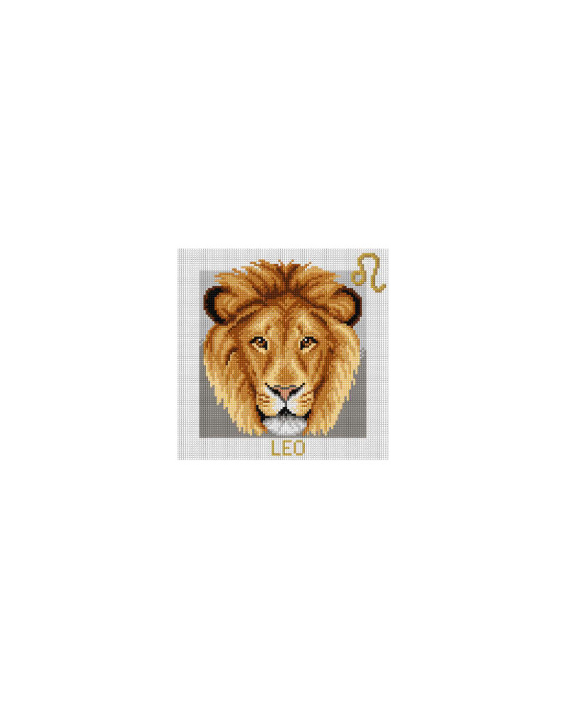 Schemat do haftu Znaki zodiaku - Lew