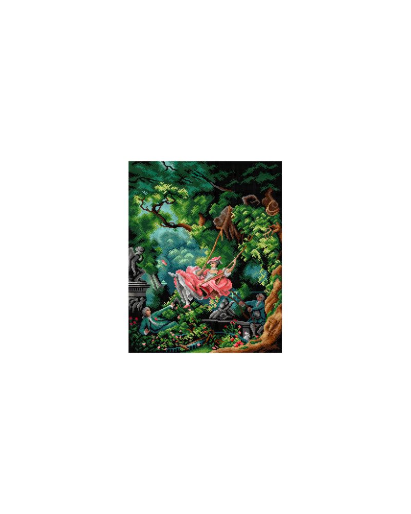 Kanwa z nadrukiem J.H. Fragonard - Huśtawka