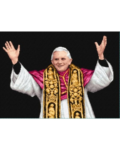 Schemat do haftu Papież Benedykt XVI