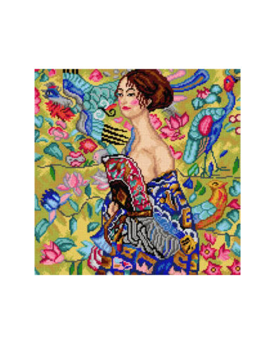 Schemat do haftu Gustav Klimt - Kobieta z wachlarzem