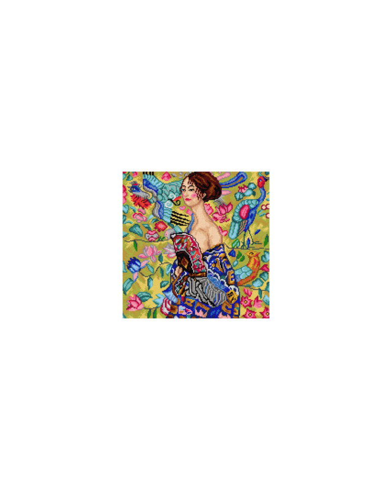 Schemat do haftu Gustav Klimt - Kobieta z wachlarzem