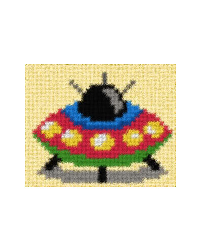 Zestaw do haftu gobelinowego obrazek - Statek UFO