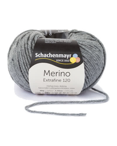 Włóczka Merino Extrafine 120 - grafitowy