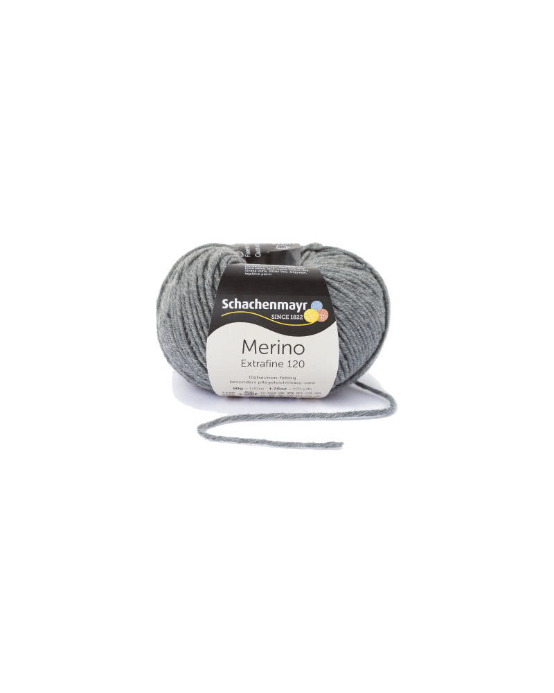 Włóczka Merino Extrafine 120 - grafitowy