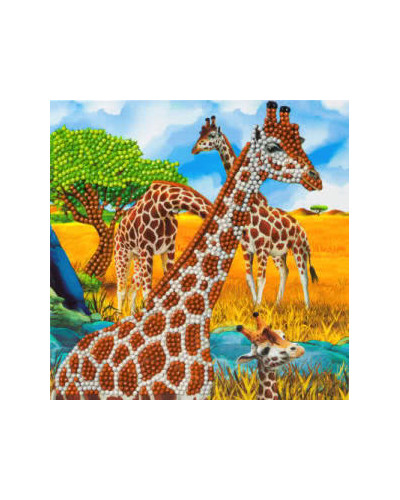 Zestaw do diamond painting kartka - Żyrafy