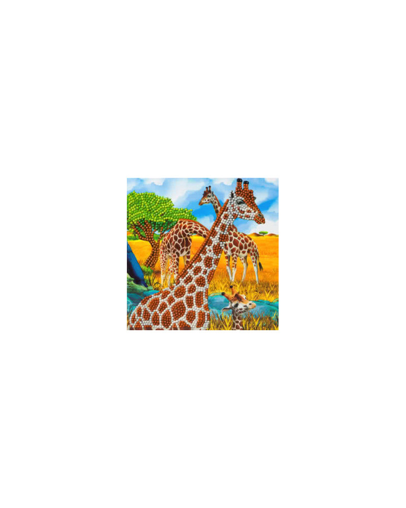 Zestaw do diamond painting kartka - Żyrafy