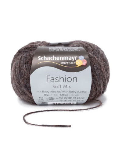 Włóczka Soft Mix - brązowy