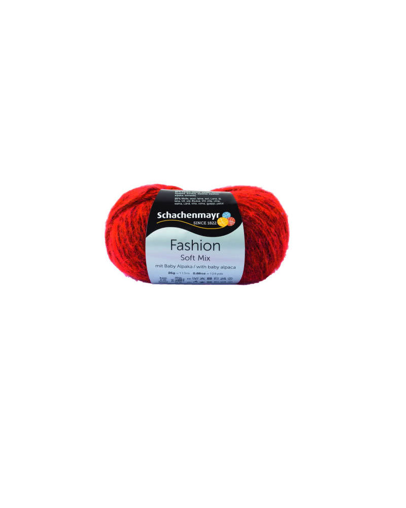 Włóczka Soft Mix - czerwony