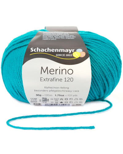 Włóczka Merino Extrafine 120 - turkusowy