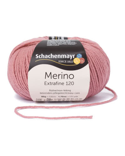 Włóczka Merino Extrafine 120 - szminkowy róż