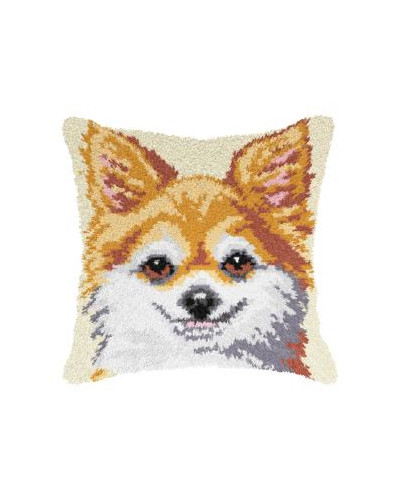 Zestaw latch - hook poduszka - Pomeranian