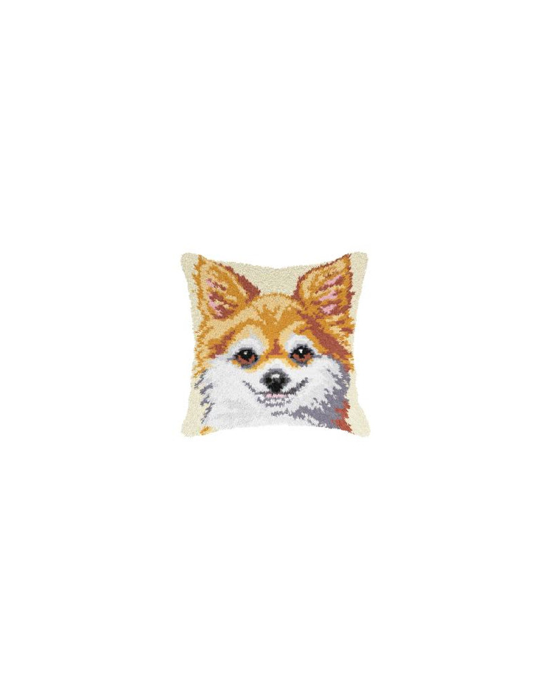 Zestaw latch - hook poduszka - Pomeranian