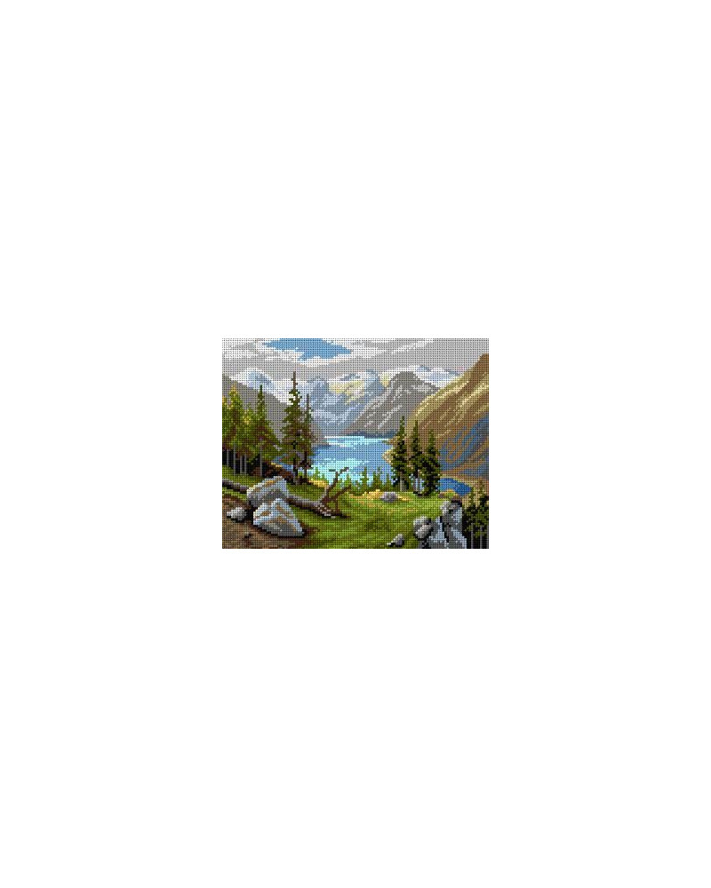 Kanwa z nadrukiem Georg Janny Hallstatt