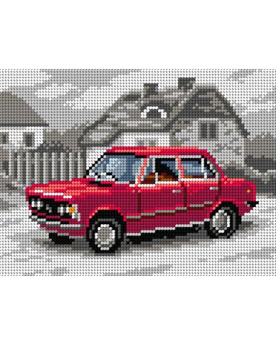 Kanwa z nadrukiem Zabytkowy samochód - Fiat 125P