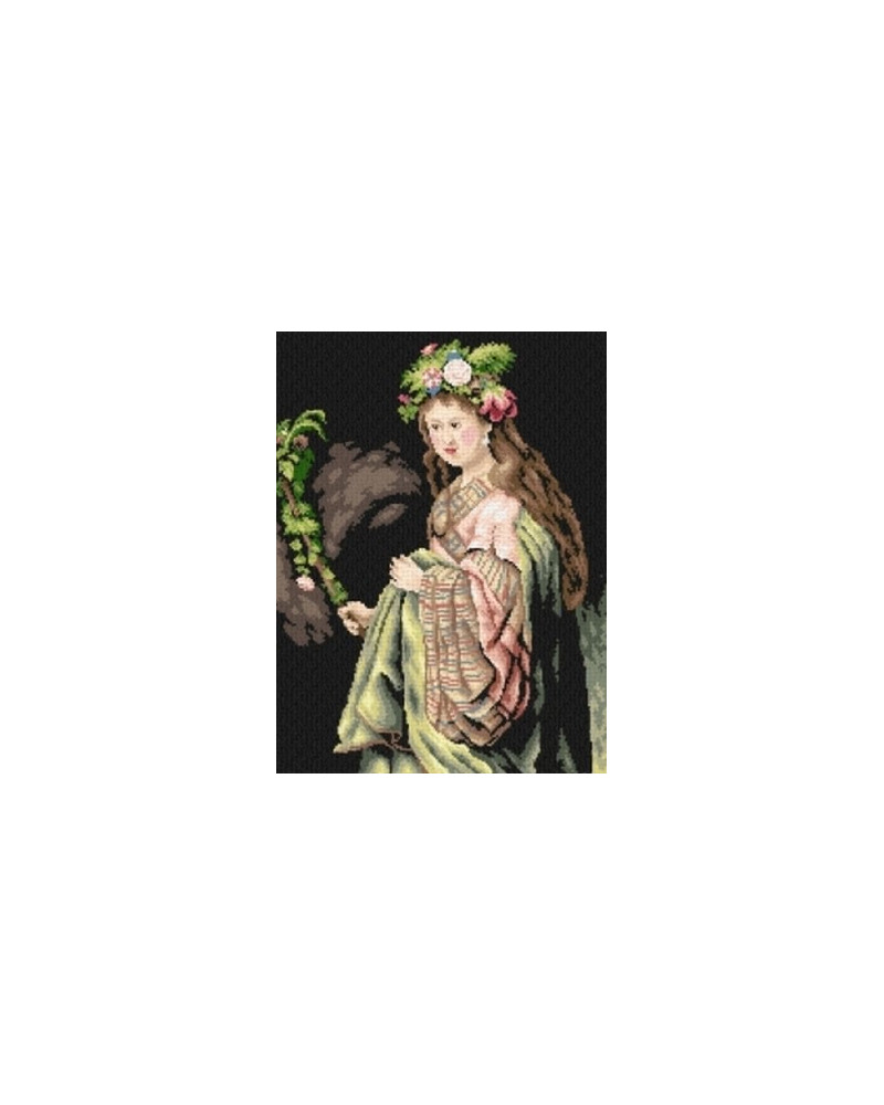 Schemat do haftu R. van Rijn Saskia jako Flora
