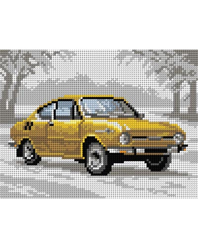 Kanwa z nadrukiem Zabytkowy samochód - Skoda 110R