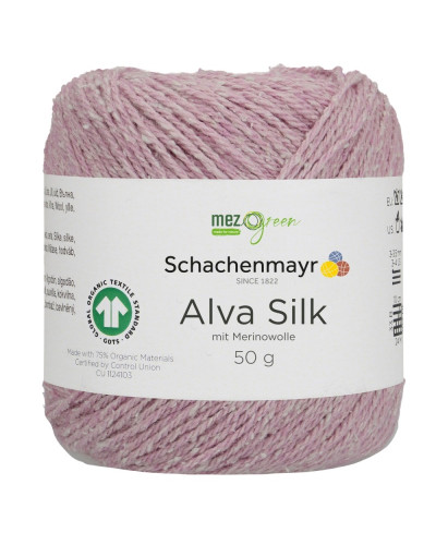 Włóczka Alva Silk - pudrowy róż