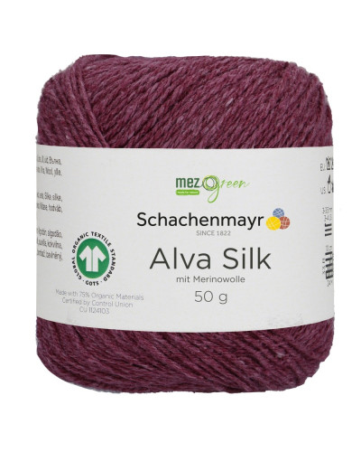 Włóczka Alva Silk - wrzosowy,