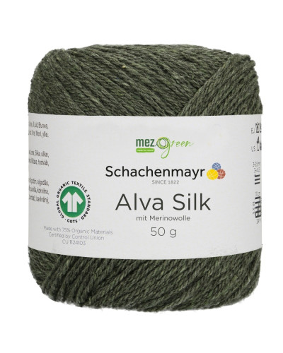 Włóczka Alva Silk - sosnowa zieleń