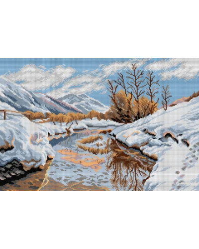 Kanwa z nadrukiem Peder Mork Monsted - Zimowe słońce w Engadin