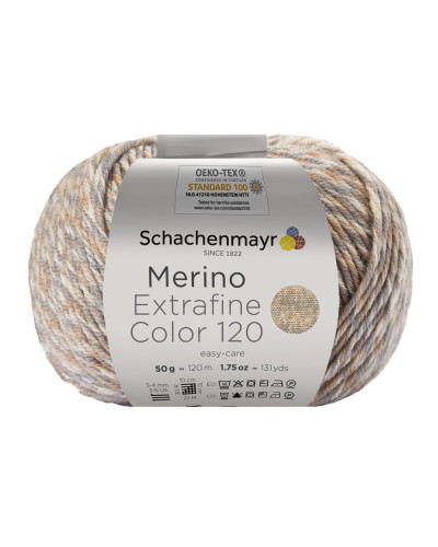 Włóczka Merino Extrafine Color - melanż beżów