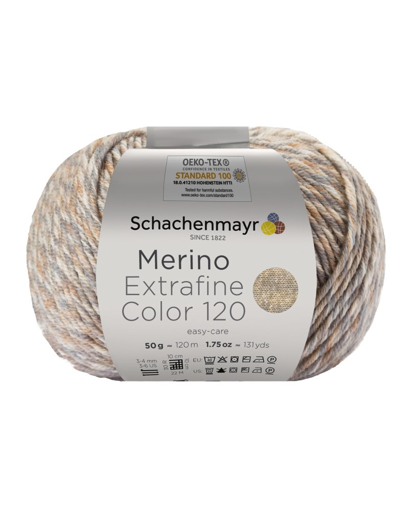 Włóczka Merino Extrafine Color - melanż beżów