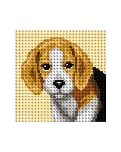 Zestaw do nauki haftu dla dorosłych - Pies beagle