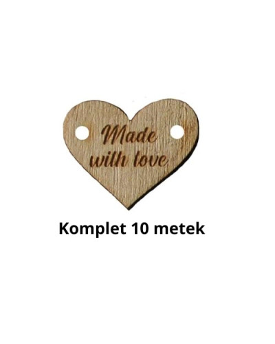 Metka ze sklejki - Made with love