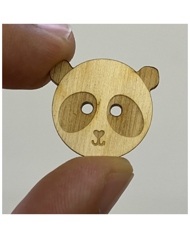 Guzik dekoracyjny ze sklejki śr. 2,2 cm Panda
