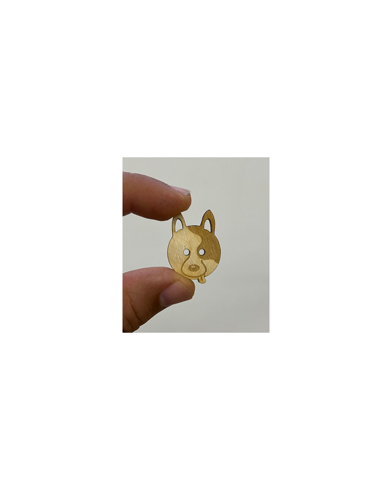Guzik dekoracyjny ze sklejki śr. 2,2 cm Piesek