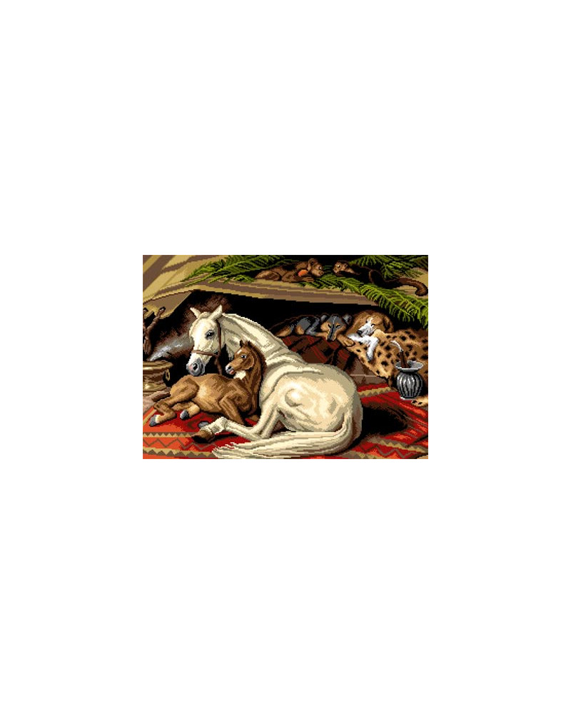 Kanwa z nadrukiem Edwin Landseer - Arabski namiot