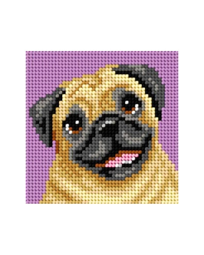 Zestaw do haftu gobelinowego obrazek – Mops